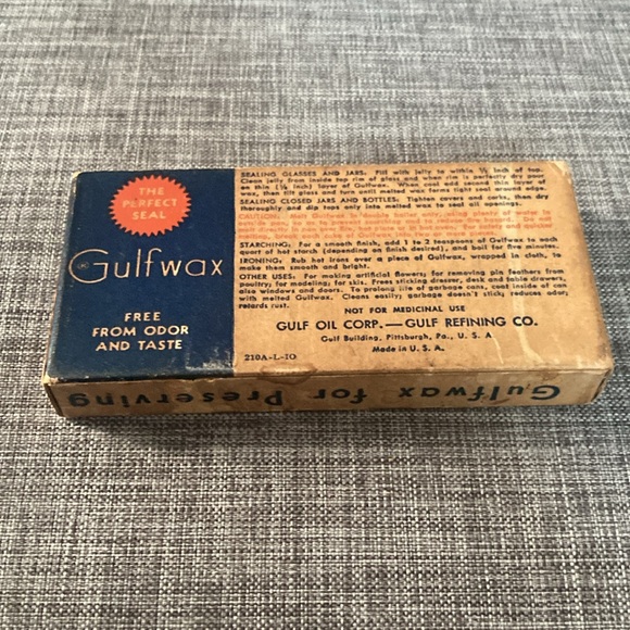 Vintage, Gulfwax, Paraffine, Wax still in box - Picture 2 of 3